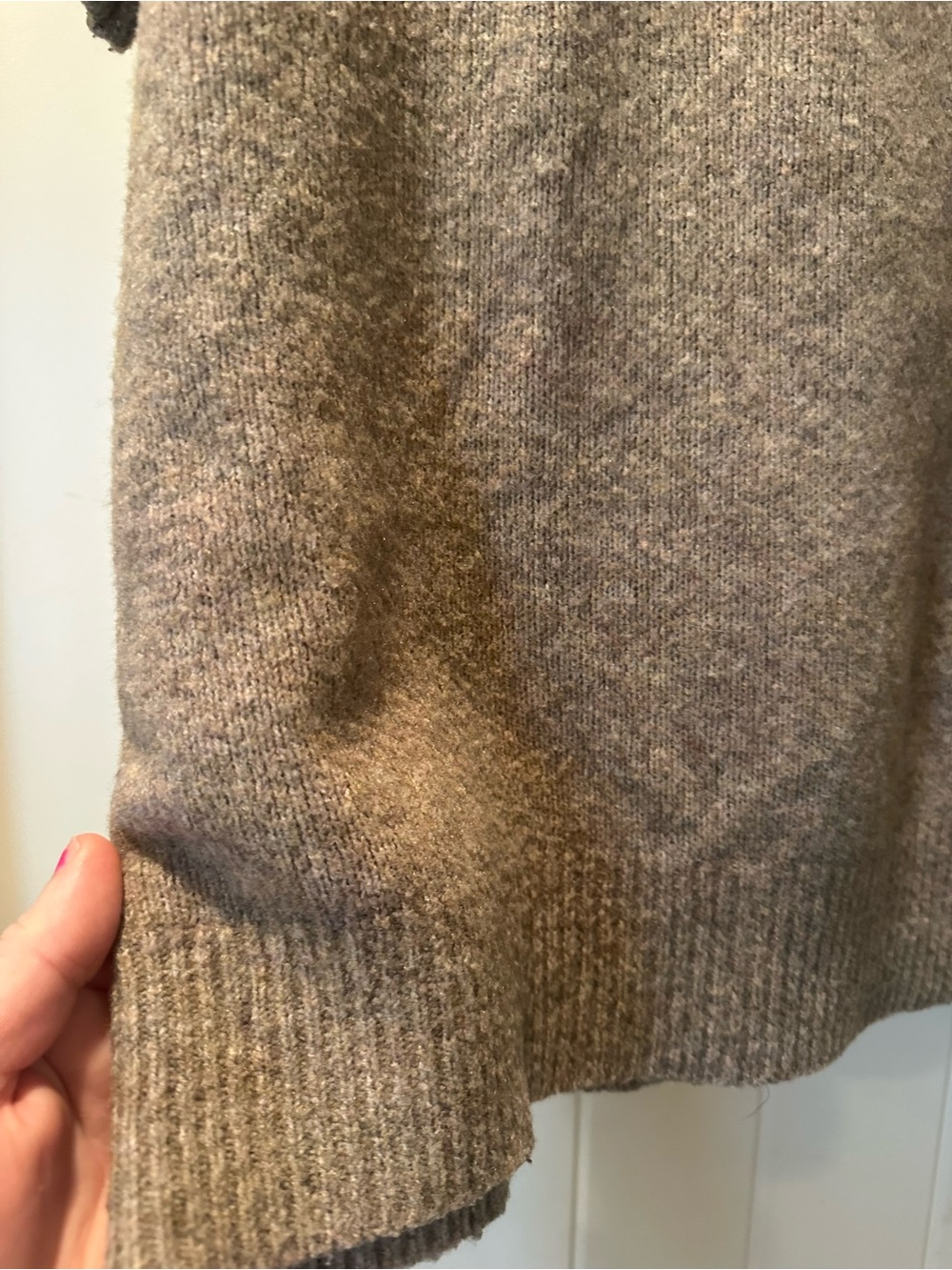 Abercrombie Taupe Tan Short Sleeve Soft Sweater XL Neutral - Picture 4 of 7